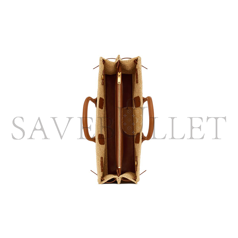 YSL SAC DE JOUR SUPPLE IN RAFFIA AND LEATHER-MEDIUM 751499GAABN2080 (41*28*13cm)