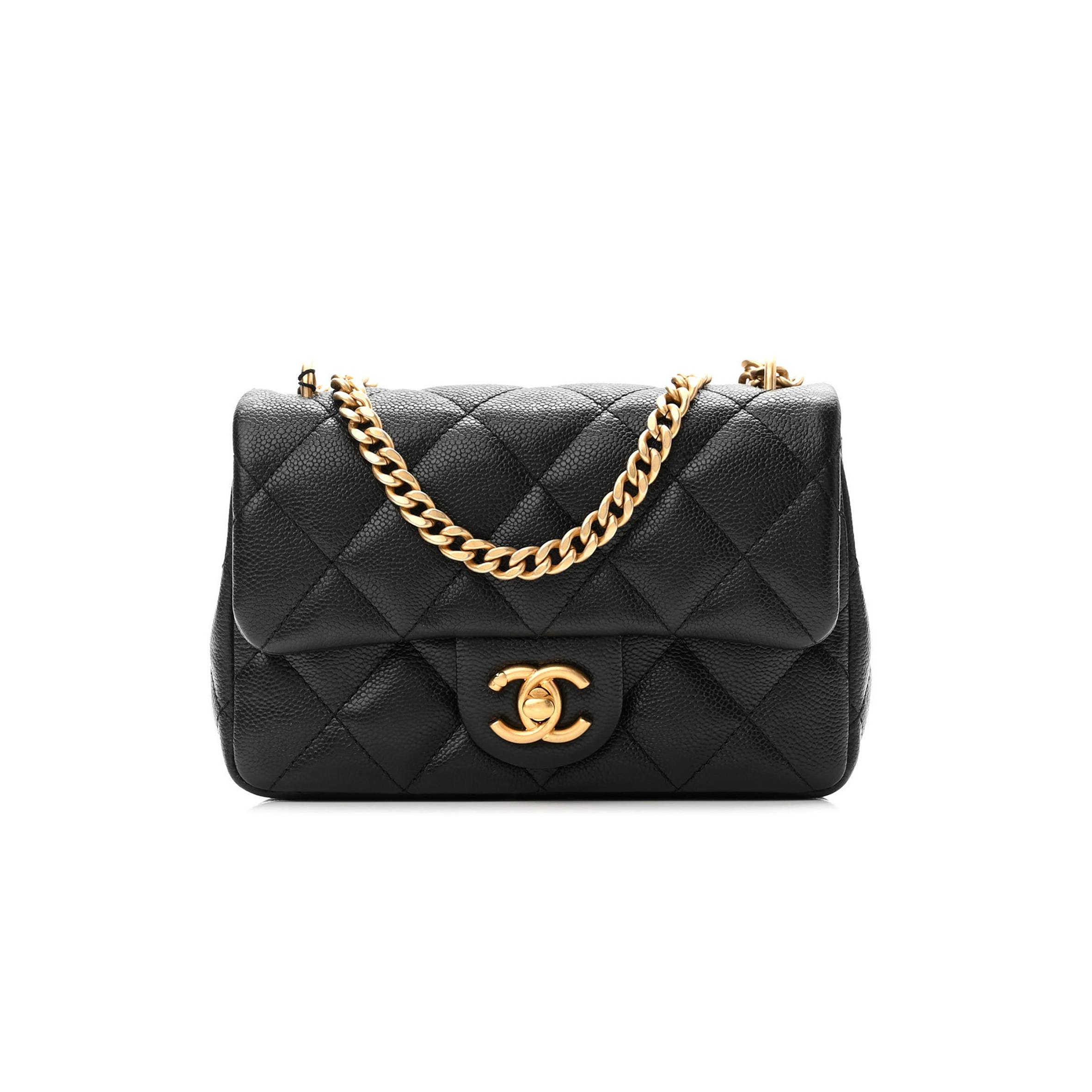 CHANEL CAVIAR QUILTED SWEETHEART MINI RECTANGULAR FLAP BLACK GOLD HARDWARE (18*12*6cm) CHANEL CAVIAR QUILTED SWEETHEART MINI RECTANGULAR FLAP BLACK GOLD HARDWARE (18*12*6cm)
