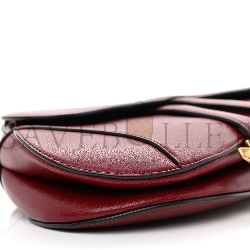 DIOR GRAINED CALFSKIN SADDLE BAG RED (23*20*7cm) DIOR GRAINED CALFSKIN SADDLE BAG RED (23*20*7cm)